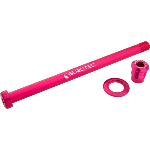 Picture of Burgtec Thru Axle - Rear | 12x148mm Boost | M12x1 | 184mm | for Orbea - toxic barbie pink