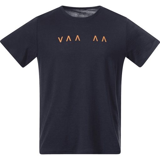 Foto de Bergans Camiseta Hombre - Vaagaa Explore Merino - navy blue/faded orange missing