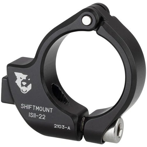 Photo produit de Wolf Tooth ShiftMount Anneau de Serrage pour le Montage d&#039;un Shimano I-Spec II Levier de Vitesse sur le site MTB Guidon - 22,2 mm - noir