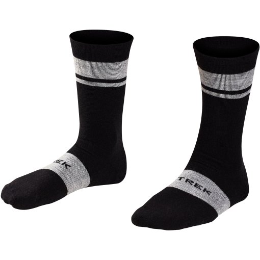 Produktbild von Trek Race Crew Cushioned Merinowolle Fahrradsocken - Schwarz