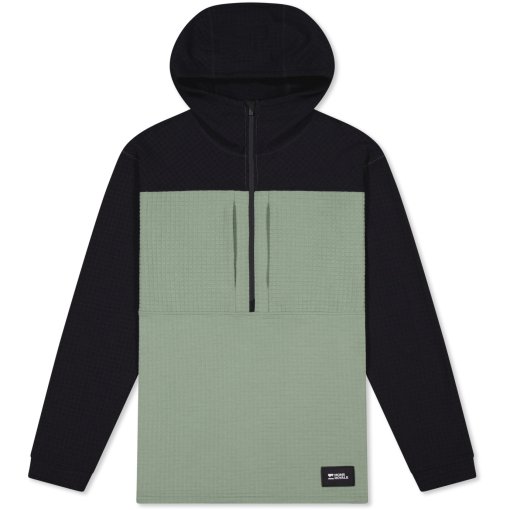 Foto de Mons Royale Camiseta de Manga Larga Hombre - Offgrid Merino Fleece 1/2 Zip - willow / negro