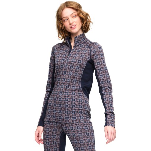 Immagine prodotto da Kari Traa Maglia Intima Maniche Lunghe Donna - Rose Light Half Zip - royal