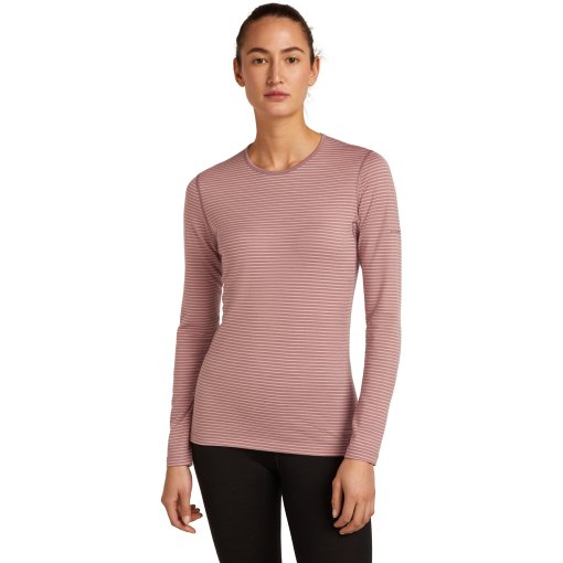 Foto de Icebreaker Camiseta Interior Manga Larga Mujer - Merino 200 Oasis Crewe - Summit/Blush
