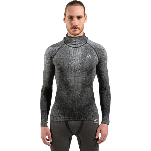 Foto de Odlo Camiseta Interior Manga Larga con Pasamontaña Hombre - POW Blackcomb - negro