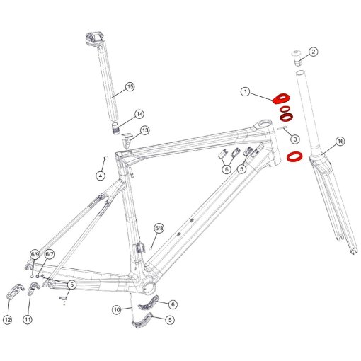 Foto de BMC Headset for Teammachine SLR01/SLR02, Alpenchallenge AMP - (as from 2018) - 301148