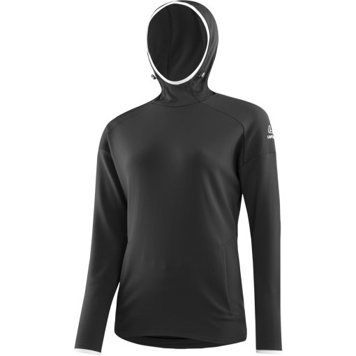 Produktbild von Löffler Merino-Fleece Kapuzenpullover Damen - schwarz 990