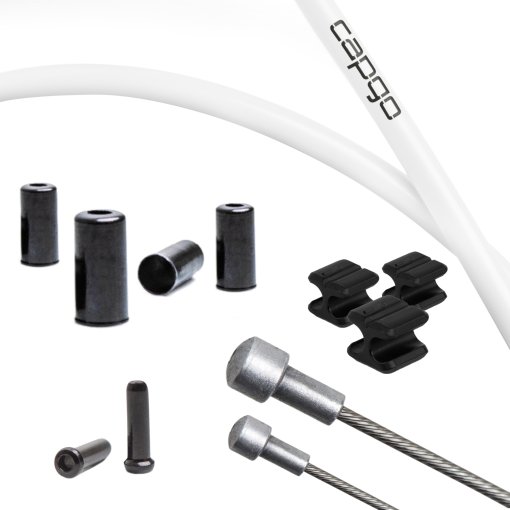 Immagine prodotto da capgo Kit di Cavo di Freno - Blue Line | PTFE - Road (Campagnolo) | bianco
