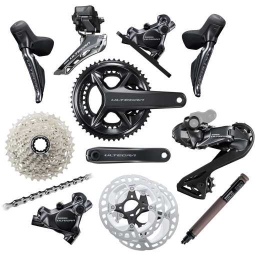 Photo produit de Shimano Groupe de Transmission - Ultegra Di2 R8100 - 2x12 Vitesses - 160/140 | 114L - Offre Spéciale - 52/36 | 172.5 mm | 11-30