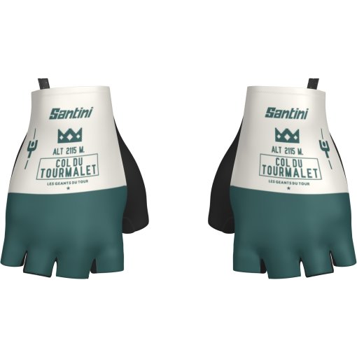 Photo produit de Santini Mj Col Du Tourmalet gants courts - Tour de France™ 2026 Collection MJ367CLCDT - green VE