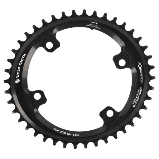 Zdjęcie: Wolf Tooth zębatka eliptyczna do Shimano GRX, BCD 110, 4 śruby – Drop Stop - czarny