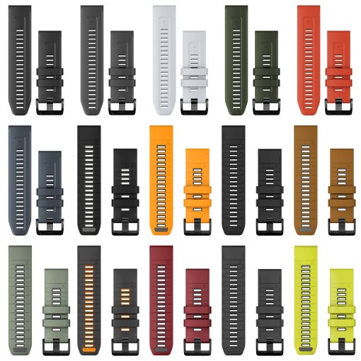 Photo produit de Garmin Bracelets QuickFit 26 pour Fenix 3/5X/6X/7X/8 - 51 mm, Enduro - Silicone