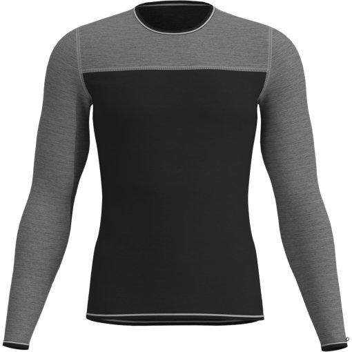 Foto de Löffler Camiseta Interior Manga Larga Hombre - CB Transtex® Merino - negro/grey melange A10