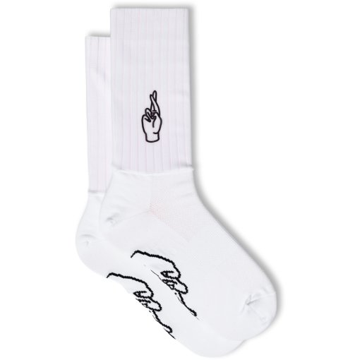 Foto de FINGERSCROSSED Calcetines Ciclismo - Aero 2.0 Logo - Blanco