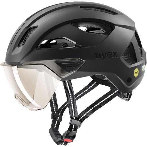 Foto de Uvex stride visor MIPS Casco bicicleta - black matt/ltm. silver
