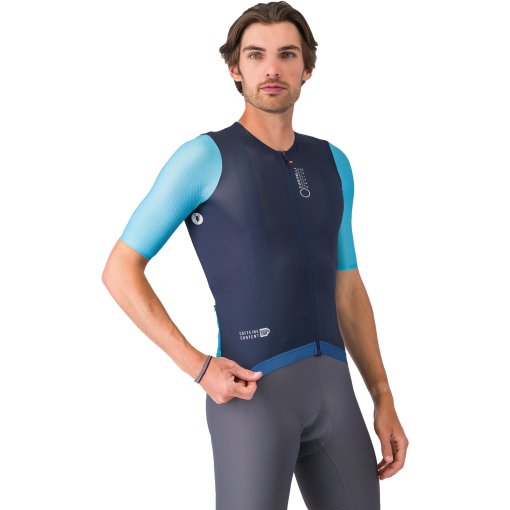 Zdjęcie: Castelli Corretto Koszulki męskie - belgian blue/blue fiamma-white 424