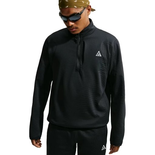 Produktbild von Nike ACG Wolf Grid Therma-FIT 1/2-Zip Langarmshirt Herren - black/summit white IM4233-010