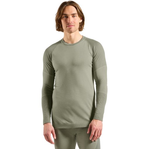 Foto de Odlo Camiseta Interior Manga Larga Hombre - Seamless Performance Wool Crewneck - shadow
