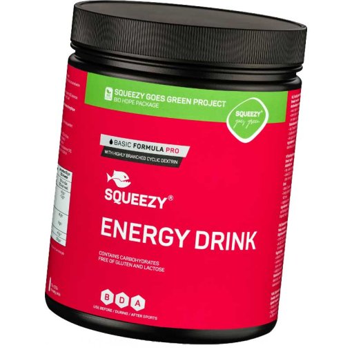 Produktbild von Squeezy Energy Drink Basic Formula Pro - Kohlenhydrat-Getränkepulver - 650g