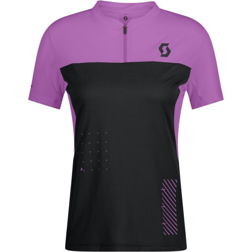 Produktbild von SCOTT Trail Vertic Zip Kurzarmtrikot Damen - black/liquid purple