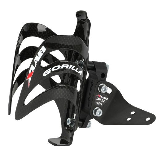 XLAB Delta 200 Adaptor + Gorilla Carbon Bottle Cage - black