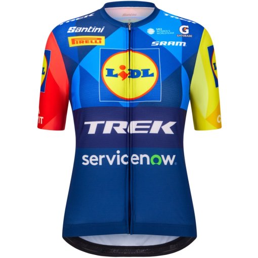 Productfoto van Santini Team Lidl-Trek 2026 Fan Line Shirt voor fietsen dames RE971L75C26LT - print