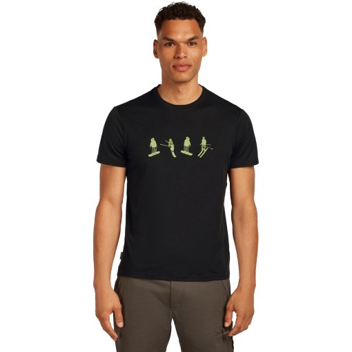 Photo produit de Icebreaker T-Shirt Homme - Merino 150 Tech Lite Snow Day - Noir