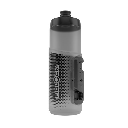 Produktbild von Fidlock Single Bottle Twist 600ml Trinkflasche + TWIST Bottle Connector - transparent/schwarz