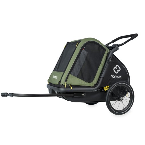 Immagine prodotto da Hamax Rimorchio Bici per Cani - Pluto Medium - verde/nero