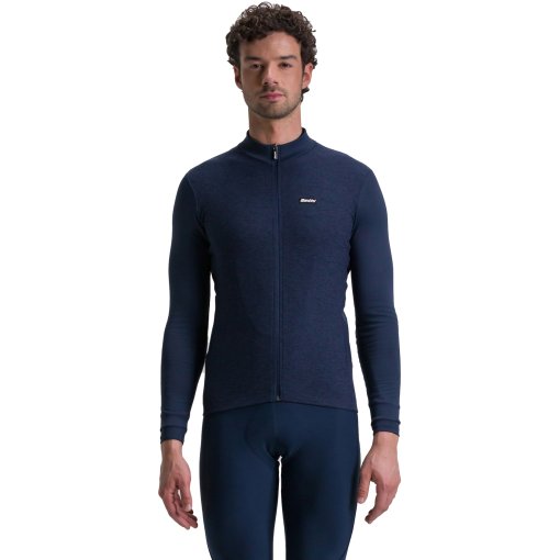 Foto de Santini Maillot de Manga Larga Hombre - Pure Cycling 4W216075PURE - nautica blue NT