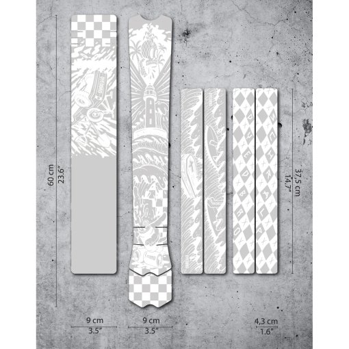 Immagine prodotto da DYEDBRO Pellicola Protettiva per Telaio MTB - Surfs Up - bianco