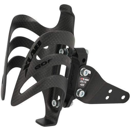 アクセサリー XLAB CARBON WING 400i BLACK+Gorilla Cage XLAB Carbon Wing 400i Water Bottle Cage Mount: Gloss Black