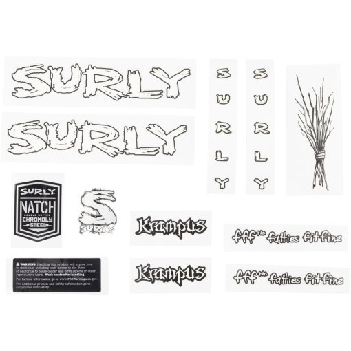 Photo produit de Surly Krampus Lot d&#039;autocollants - blanc