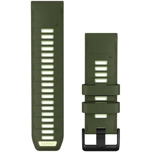 Produktbild von Garmin QuickFit Uhrenarmbänder (26 mm) – Silikon - Olivgrün/Zitronengelb