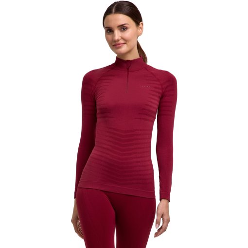 Foto de Falke Camiseta de Manga Larga Mujer - Maximum Warm Half-Zip - merlot 8117 (33135)
