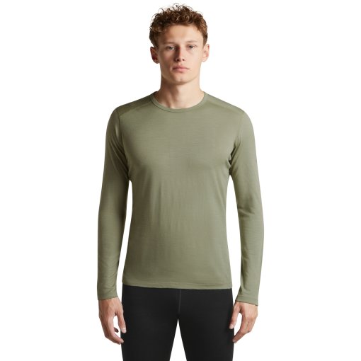 Productfoto van Icebreaker Merino 200 Oasis Thermo-shirt met lange mouwen en ronde hals voor heren - Lichen