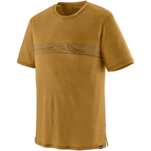 Produktbild von Patagonia Capilene Cool Merino Graphic T-Shirt Herren - Strata Stripe: Bobcat Brown