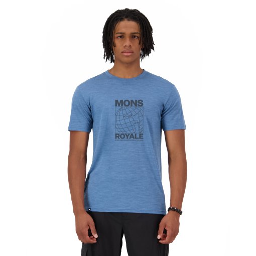 Photo produit de Mons Royale T-Shirt Homme - Zephyr Merino Tencel™ - steel blue