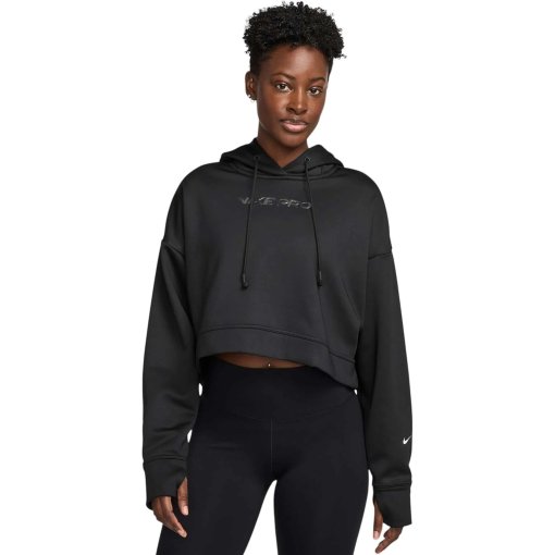Foto de Nike Sudadera con capucha Mujer - Pro Fleece Therma-FIT - negro/blanco HV3600-010