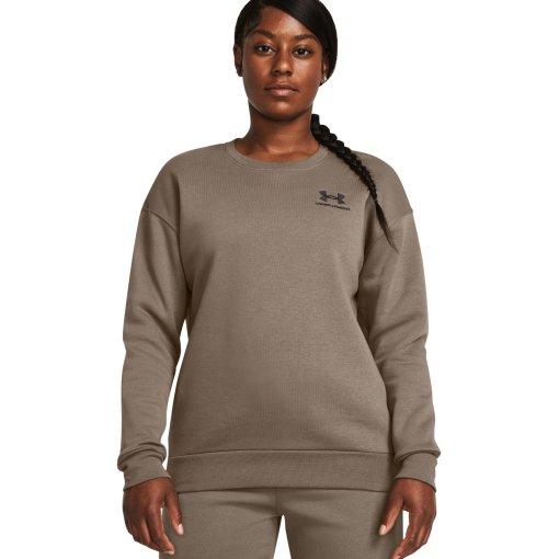 Immagine prodotto da Under Armour Maglia Donna - UA Essential Fleece Crew - Taupe Dusk/Black