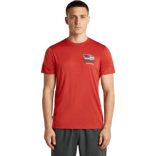 Productfoto van Icebreaker Merino 150 Tech Lite T-shirt Evolving Layers voor heren - Agate
