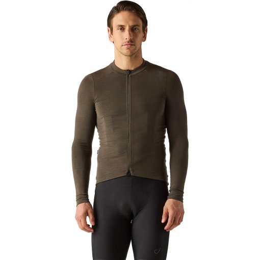 Produktbild von Velocio Luxe Merino Langarmtrikot Herren - Black Olive