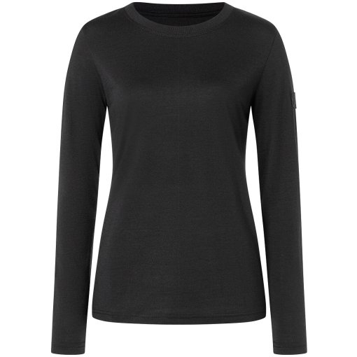 Foto de SUPER.NATURAL Camiseta de Manga Larga Mujer - Casual Rib Bio - Jet Black