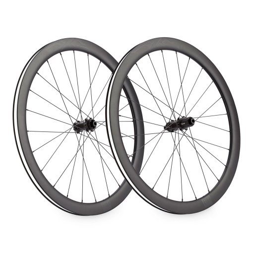 Immagine prodotto da DXC Set di Ruote Bici - RD/FOURTY5 - 28&quot; | Carbonio | Centerlock - 12x100mm | 12x142mm - HG-EV | nero