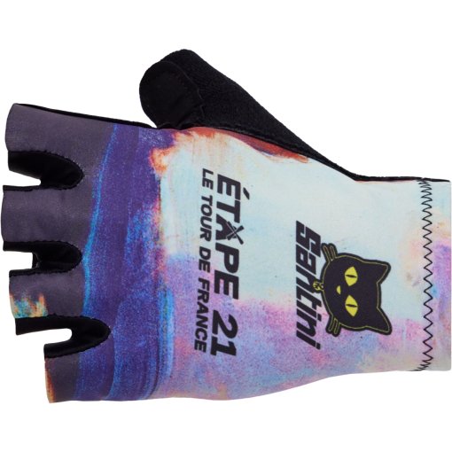 Photo produit de Santini Arrivée Montmartre gants courts - Tour de France™ 2026 Collection RE367CLMTMA6TDF - blu BLU