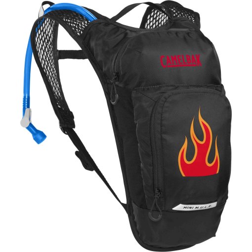 Foto de CamelBak Mochila Niño + 1.5 L Bolsa Hidratación - Mini Mule 5 - negro/flames