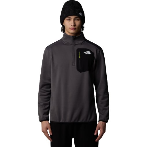 Foto de The North Face Jersey Polar Hombre - Crest 1/4 Zip - Anthracite Grey/TNF Black