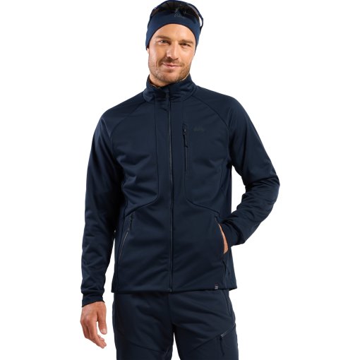 Photo produit de Odlo Zeroweight X-Warm 80th-Anniversary Veste de ski de fond thermique pour hommes - dark sapphire