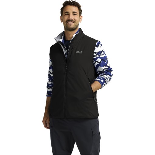 Productfoto van Jack Wolfskin Trail Light Geïsoleerd 2-in-1 vest voor heren - black