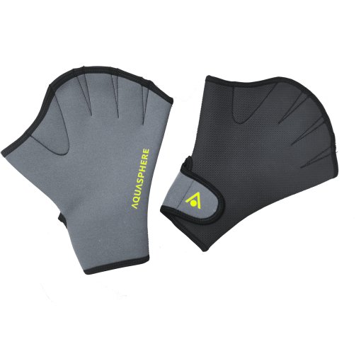 Foto de AQUASPHERE Guantes Natación - Swim Gloves - Black/Bright Yellow