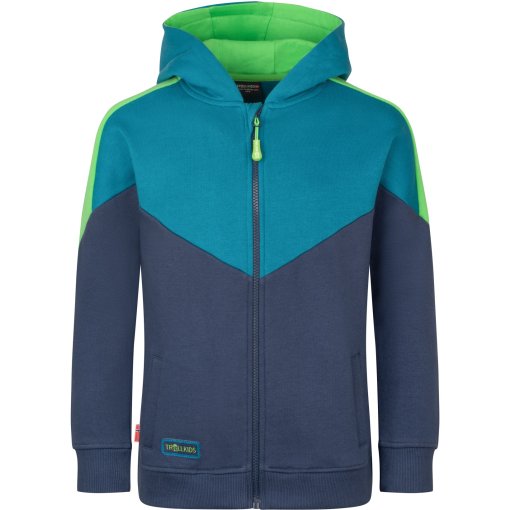 Foto de Trollkids Chaqueta Niño - Flekkefjord - Mystic Blue/Dark Marine/Fresh Green